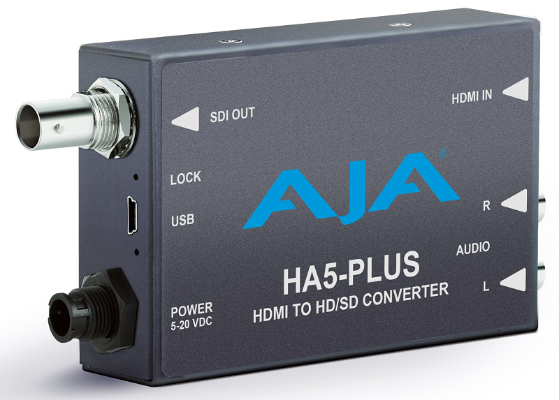 AJA Converter HDMI/ Stereo Audio auf max. 3G-SDI HA5-Plus